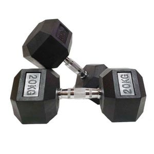 Morgan Rubber Hex Dumbbells - Pair [20kg]