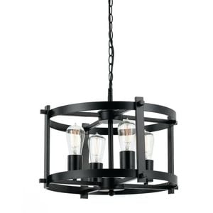 Telbix Finley Modern Pendant Hanging Lamp Light Metal Black