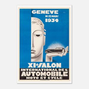 Galrie Vintage 1934 Switzerland XI International Motor Show Geneva Advertising Poster, Poster Only, A3 30 x 42cm (12 x 16inch)