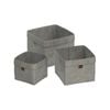 Flexi Storage Living Light Grey Square Felt Baskets - Set Of 3