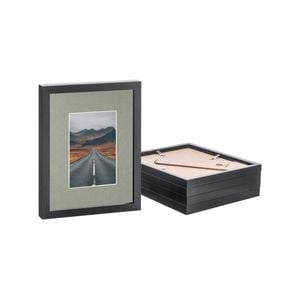 Nicola Spring Photo Frames with 4" x 6" Mount - 8" x 10" - Black - Pack of 5