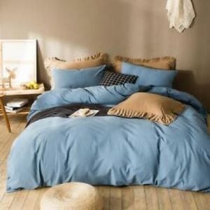 3D Light Blue 189 Bed Pillowcases Quilt King Size