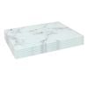 6x Glass Placemats - 40 x 30cm - Marble Effect - Dining Table Place Mats Tabletop Protector for Kitchen Worktops
