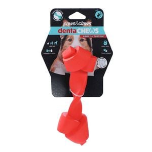 Paws And Claws 22.8x7.6x5.9cm Denta Chews Flat Twist Bone Dog/PetToy Assorted