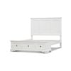 Celosia Queen Size Bed Frame Timber Mattress Base With Storage Drawers - White