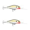 2x Rapala 5cm Shadow Rap Jack Deep Dive Crankbait Fish Lures - Gold Chrome