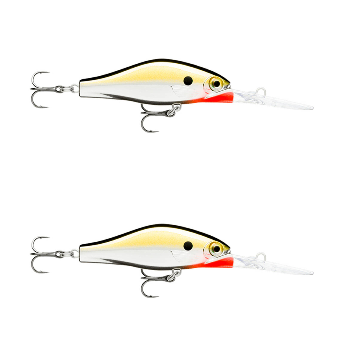 2x Rapala 5cm Shadow Rap Jack Deep Dive Crankbait Fish Lures - Gold ...