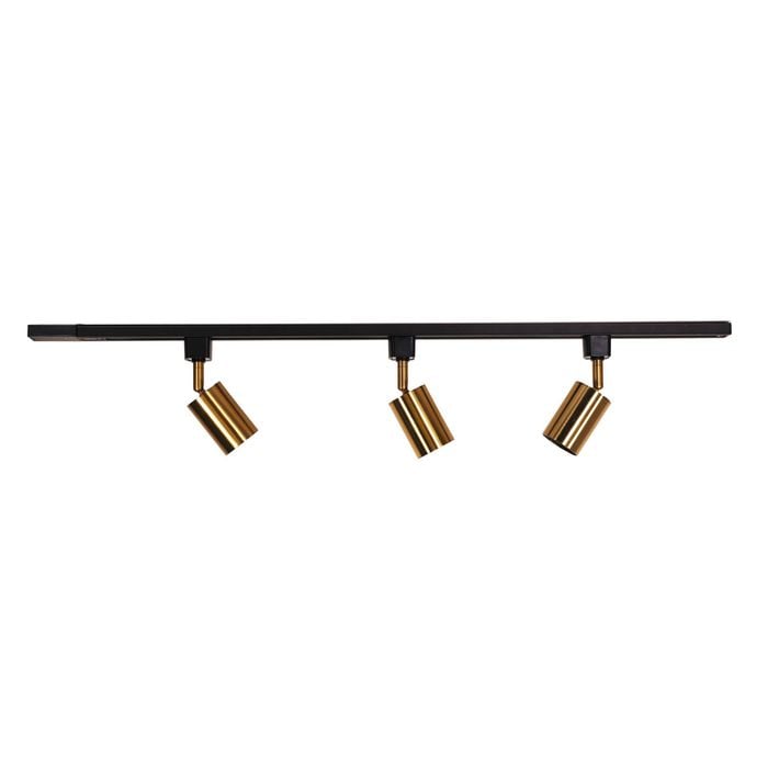 Oriel Lighting Bridge 3 Track Spot Light Black & Brass