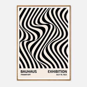 Galrie Bauhaus 1923 Exhibition Poster Art Print Modernist Design, Wood Frame, A1 60 x 84cm (23 x 33inch)
