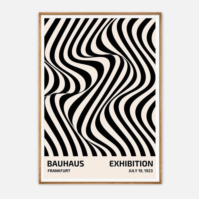 Galrie Bauhaus 1923 Exhibition Poster Art Print Modernist Design, Wood Frame, A1 60 x 84cm (23 x 33inch)