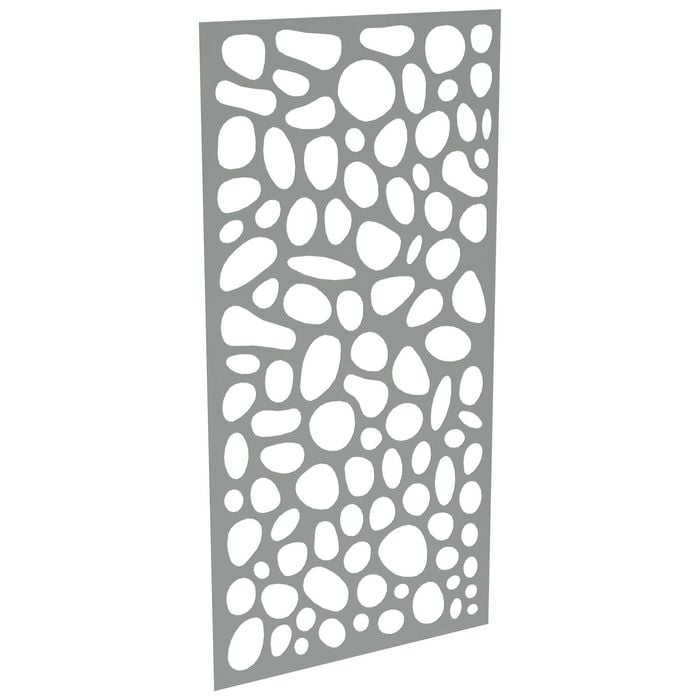 ProtectorAl 300-1200 x 1201-2400mm Palladium Silver Riverstone Unframed Solid Aluminium Decorative Panel 