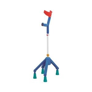 Kids Quad Forearm Crutch - Adjustable Children's Support Open Cuff - Single