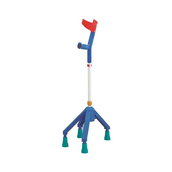Kids Quad Forearm Crutch - Adjustable Children's Support Open Cuff - Single