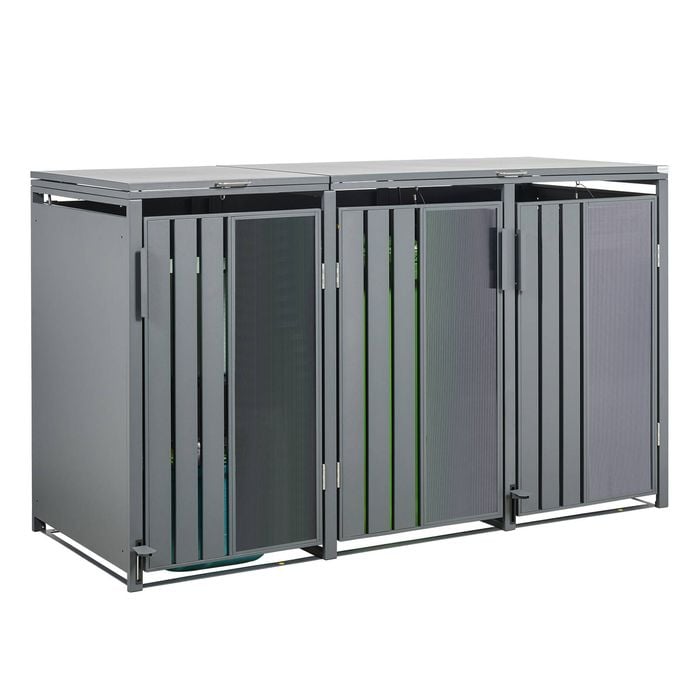 Stormà Dark Grey Triple Wheelie Bin Cover