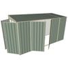 Build-a-Shed 1.5 x 3.7 x 2m Double Hinged Side Door Skillion Shed - Green
