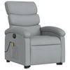 vidaXL Electric Stand up Massage Recliner Chair Armchair Light Grey Fabric