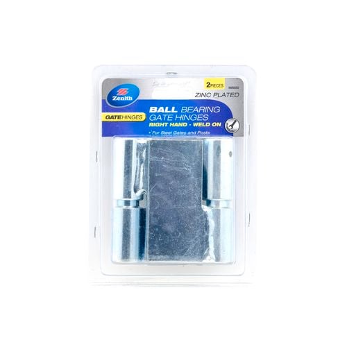 Zenith Zinc Plated Right Hand Ball Bearing Gate Prison Hinge 2 Pack