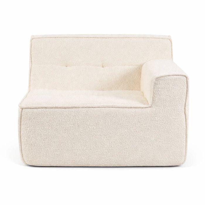 Grumpi Furniture Left Loungi Armchair - Boucle Ivory