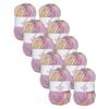 10x Malli 100g Blend Basic Poly/acrylic Sorbet Multi Colour Knitting Yarn