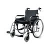 Equipmed Folding Wheelchair XXL Extra-Wide Bariatric Seat , Aluminium Frame, 150kg Capacity, 24 Inch Wheels, Park Brakes, Black