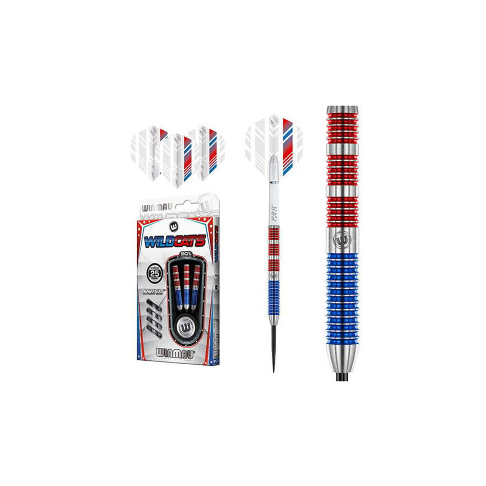 3pc Winmau Wildcats 90% Tungsten Alloy Darts 25 Gram New Design