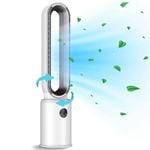 Advwin Bladeless Fan, Portable Tower Fan Electric Airflow Purifying Fan with 24 Speeds Setting, 12H Timing, for Room, Office