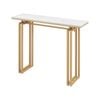 Costway Modern Console Table Hallway Table Entryway Display Table W/adjustable Footpads Gold