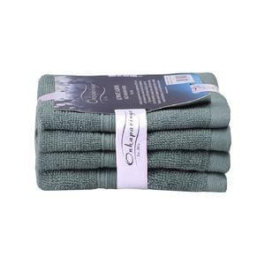 4PK Ultimate Alanya Bathroom Face Washer/Towel 550Gsm Slate