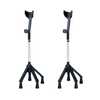 Quad Forearm Crutch - Black, Adjustable Support for Enhanced Stability - Pair