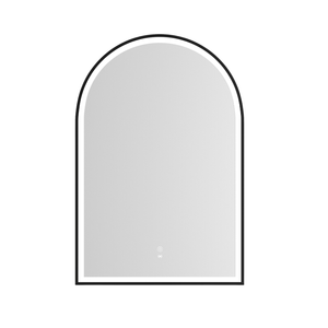 Attica Arch 900mm Black Framed Arch LED Mirror