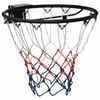 vidaXL Basketball Ring Black Steel Basketball Net Wall-Mounted Basketball Rim