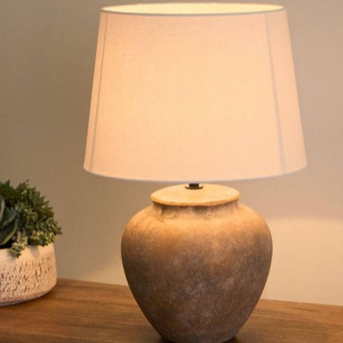 Amalfi Taavi Ceramic Table Lamp Beige 28x28x43cm