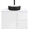 CIBO 750mm White Nordic Wall Hung Bathroom Vanity With Black And White Basin