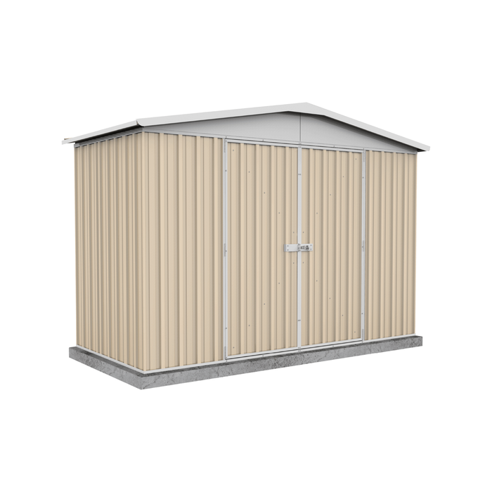 Absco Sheds 3.0 x 1.44 x 2.06m Classic Cream Regent Double Door Garden Shed