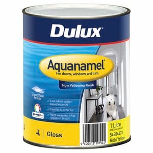 Dulux 1L Enamel Paint Aquanamel Gloss Bold Yellow