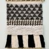 Handwoven Woollen Wall Hanging - Ad17 - Grey - 50x90cm