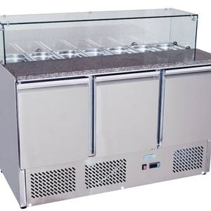 Atosa 3 DOORS PIZZATABLE SALADETTE FRIDGE 1365 MM ESL3864