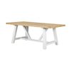 1825 Interiors Iona Dining Table Reclaimed Timber Trestle Base Two Tone