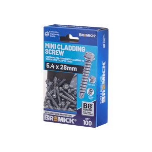 Bremick Mini Cladding Screw 5.4 x 28mm HEX B8 PK100