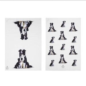 Ashdene Puppy Love Set of 2 Tea Towels - Border Collie
