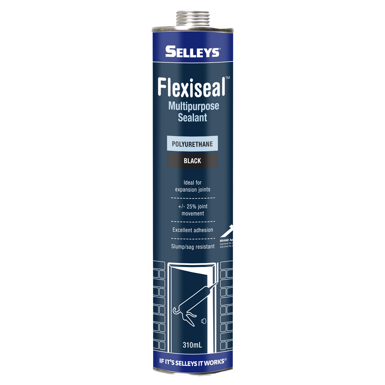 Selleys 310ml Black Flexiseal Polyurethane Sealant - Black