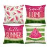 Catzon 4 Pcs Summer Decorative Throw Pillow Covers for Bedroom Living Room 45X45cm