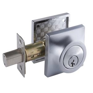 Schlage Satin Chrome Regent Boston Single Cylinder Deadbolt And Turn
