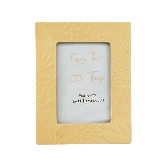 Urban Caprice Foliage 4x6" Photo Frame W/ Stand Home Decor - Sand