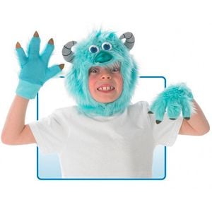 Disney Pixar's Monsters Inc. Sully Headpiece & Gloves Kids Party Costume Blue