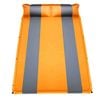 Double Self Inflating Mattress Sleeping Mat Air Bed Camping Camp Hiking Joinable Pillow - Orange