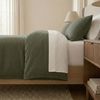 Renee Taylor Soft Washed Linen Cotton European Pillowcase Leaf
