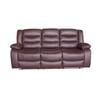 3 Seater Recliner Sofa In Faux Leather Lounge Couch in Brown