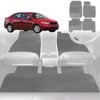 6D Diamond Car Floor Mats for Kia Cerato (TD)2009-2013-Full Set-Grey-Outback GT