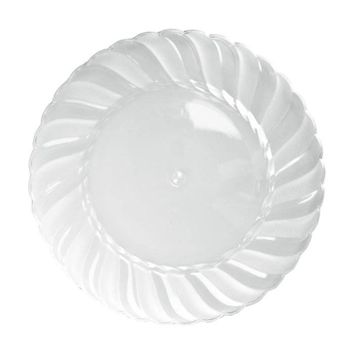 12x 6pc Partyware Heavy Duty Durable Dinner Side Plate Set 190mm Clear